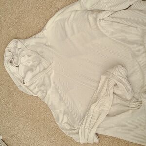 White hooded long sleeve